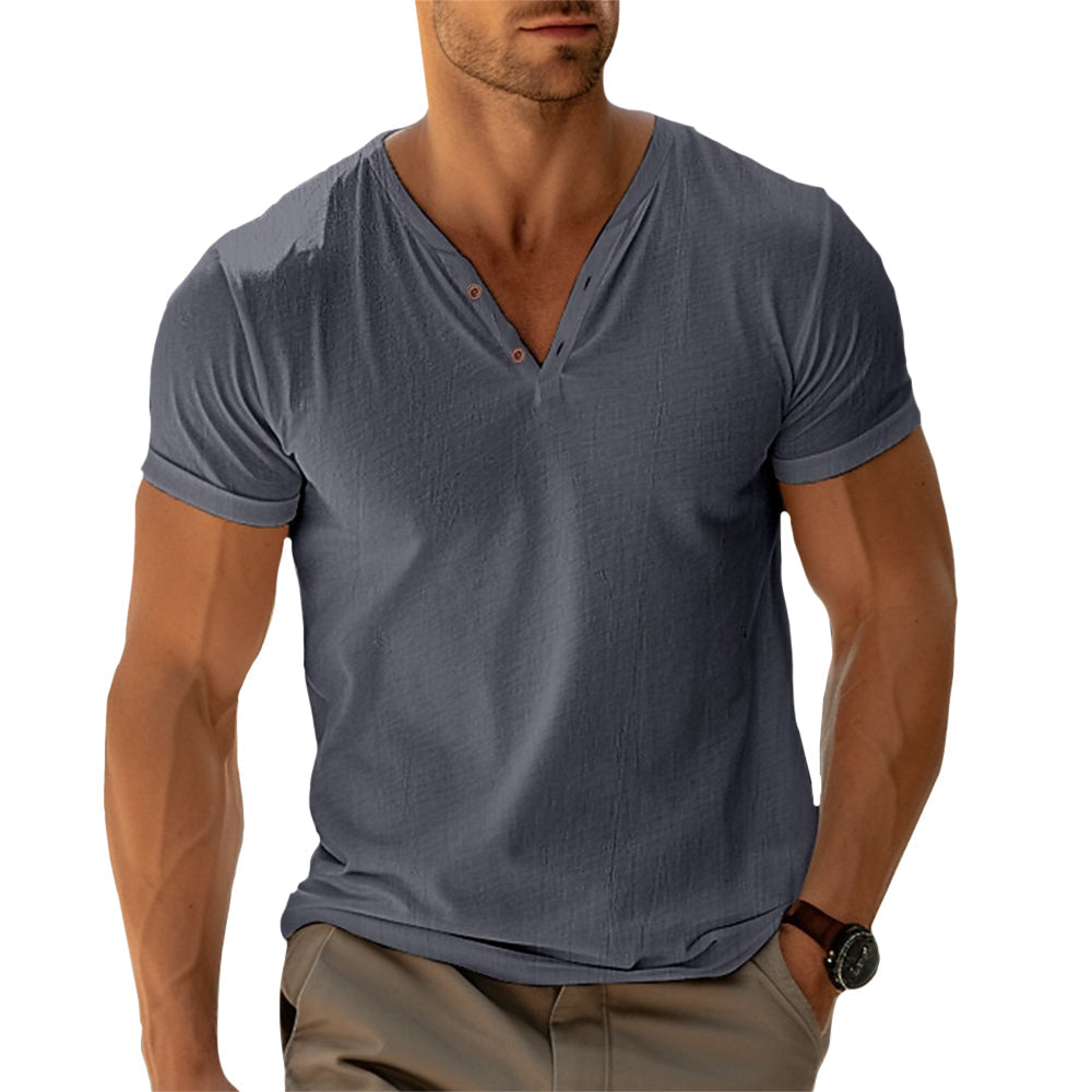 Chemise Homme Slim-Fit Bleu Taille M Coton 5