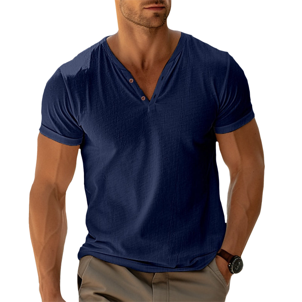 Chemise Homme Slim-Fit Bleu Taille M Coton 6