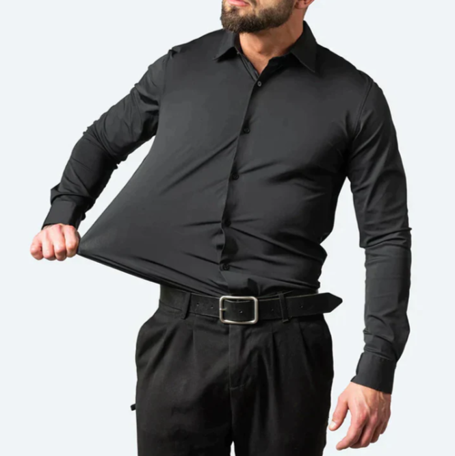 Chemise Homme Stretch Super Stretch – Confort Optimal, Coupe Ajustée, Plusieurs Tailles et Coloris Disponibles 1