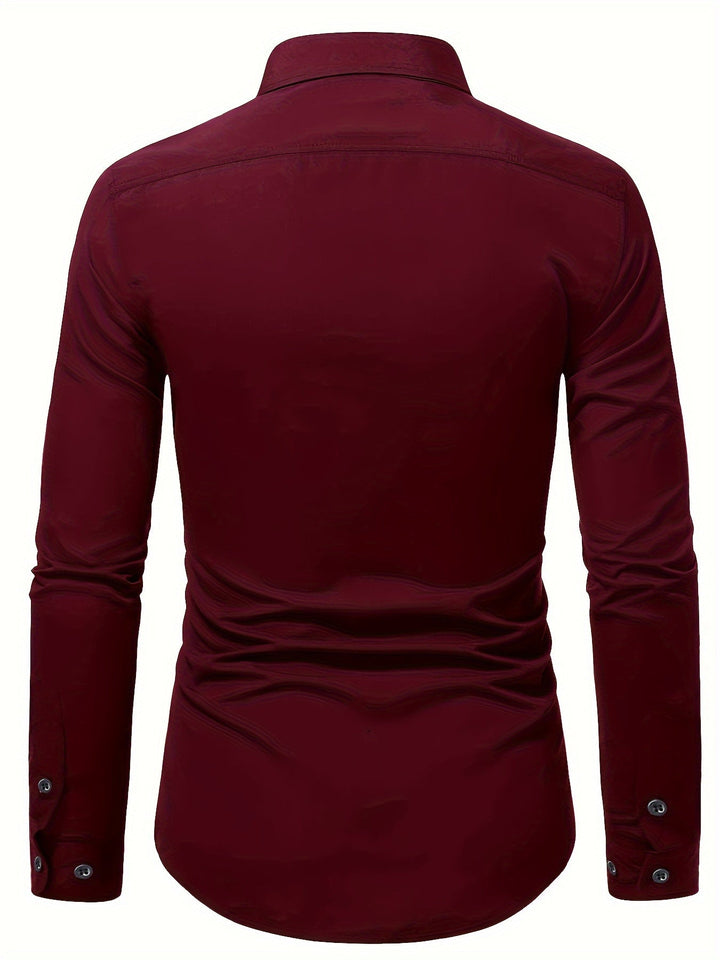 Chemise Homme en Coton Mélangé avec Col Revers – Élégante et Polyvalente 4