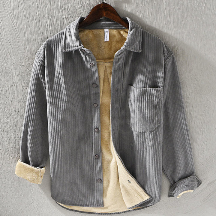 Chemise Homme en Velours Côtelé avec Poche et Col Rabattu – Confort Optimal pour Temps Froid, Tailles M à 3XL 11