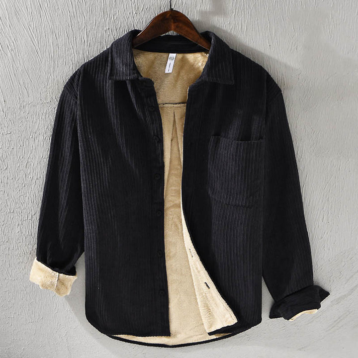 Chemise Homme en Velours Côtelé avec Poche et Col Rabattu – Confort Optimal pour Temps Froid, Tailles M à 3XL 9