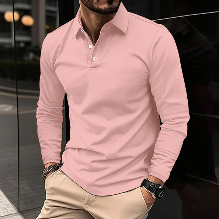 Chemise Polo à Manches Longues pour Homme - Confort et Style Élégant 2