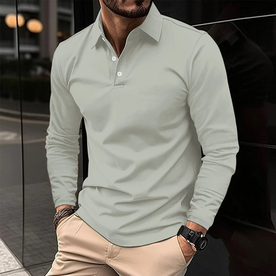Chemise Polo à Manches Longues pour Homme - Confort et Style Élégant 4