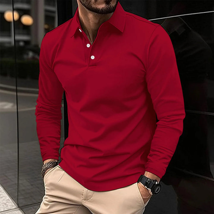 Chemise Polo à Manches Longues pour Homme - Confort et Style Élégant 5