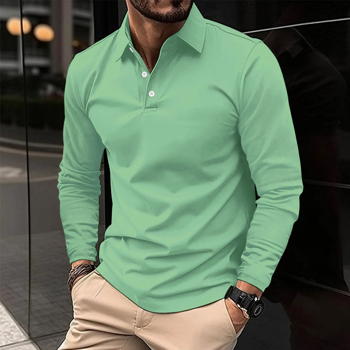 Chemise Polo à Manches Longues pour Homme - Confort et Style Élégant 7