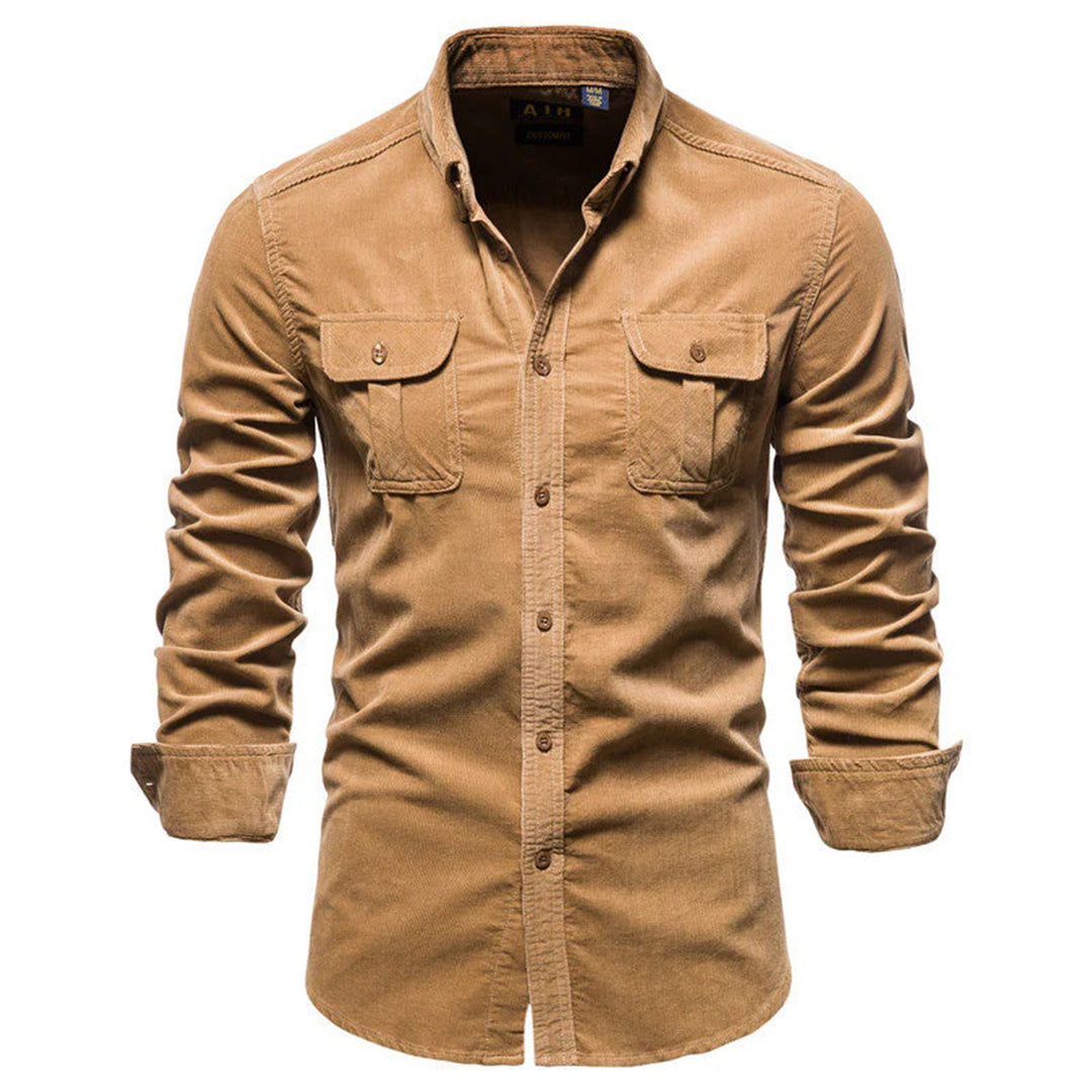 Chemise en Corde de Velours pour Homme – Élégante et Confortable, Idéale pour Toutes Occasions 0