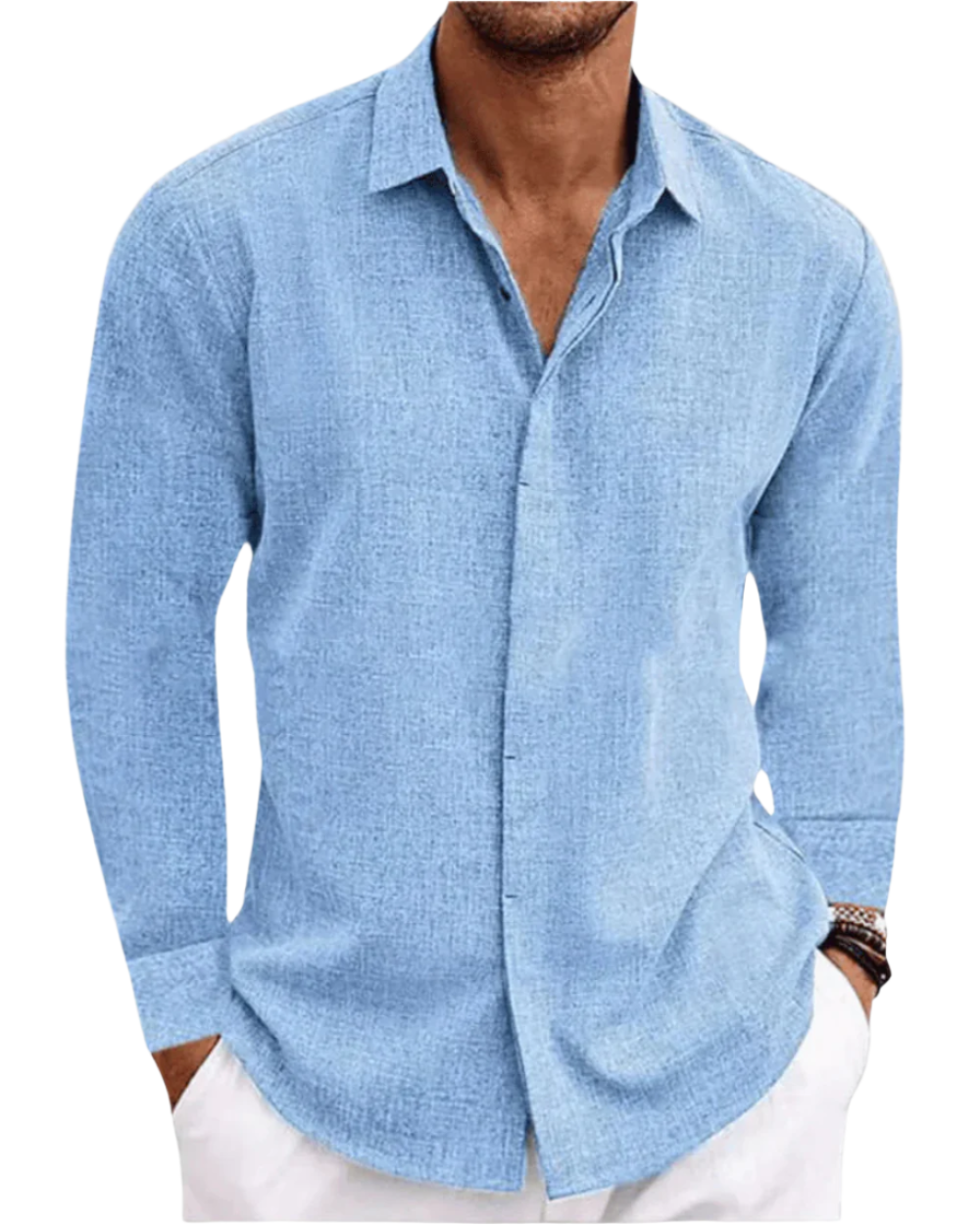 Chemise en Lin Homme Ajustée, Casual et Classique - Confort Léger et Respirant, Idéale pour Toutes Occasions 0