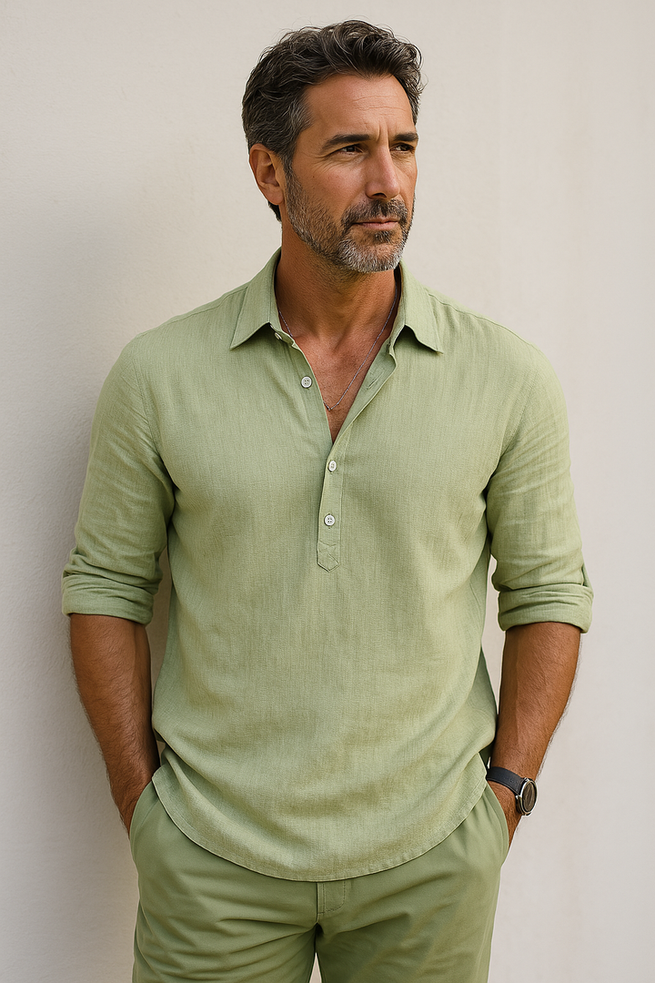 Chemise en Lin Homme Blanche Ajustée - Élégante et Confortable pour Toutes Occasions 2
