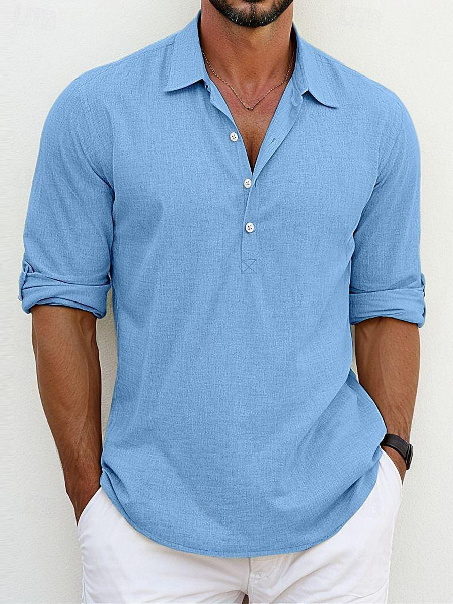 Chemise en Lin Homme Blanche Ajustée - Élégante et Confortable pour Toutes Occasions 3