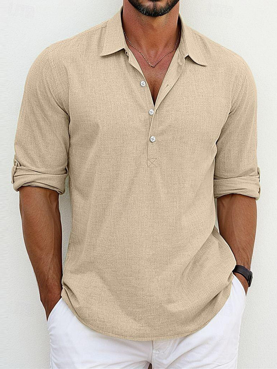 Chemise en Lin Homme Blanche Ajustée - Élégante et Confortable pour Toutes Occasions 4