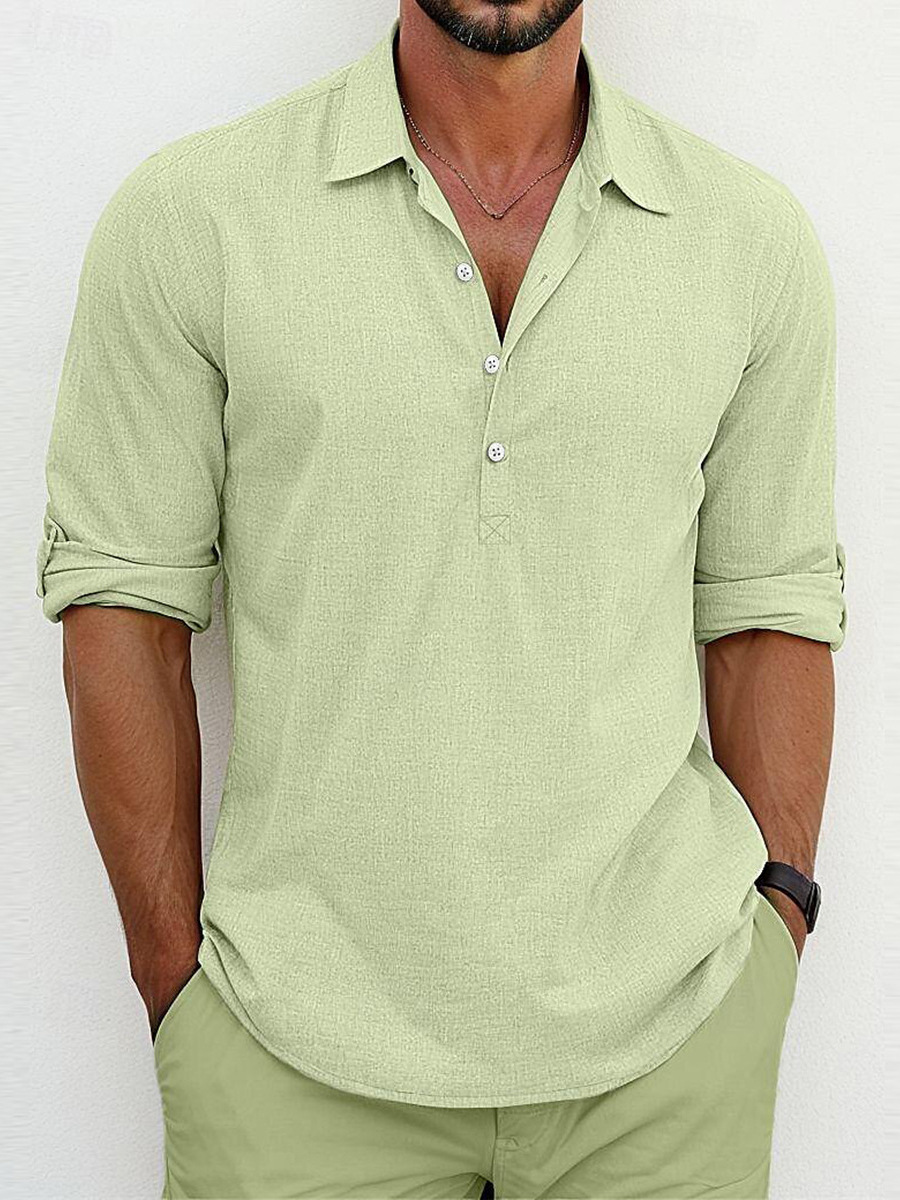 Chemise en Lin Homme Blanche Ajustée - Élégante et Confortable pour Toutes Occasions 5