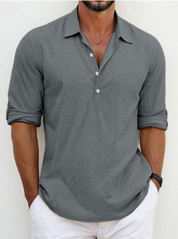 Chemise en Lin Homme Blanche Ajustée - Élégante et Confortable pour Toutes Occasions 7