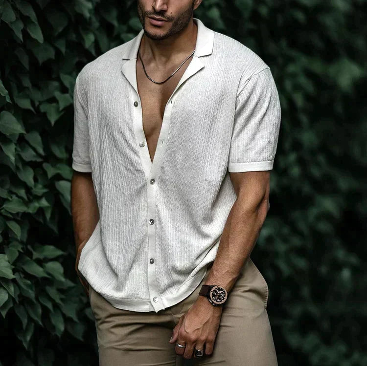 Chemise en Lin Homme d'Été à Boutonnage – Confort Respirant et Élégance, Disponible en Plusieurs Tailles et Couleurs 2