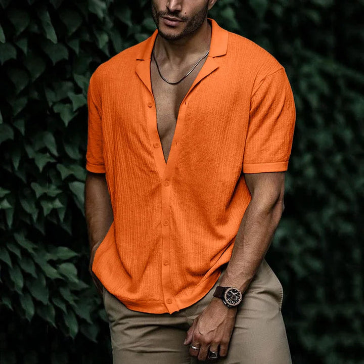 Chemise en Lin Homme d'Été à Boutonnage – Confort Respirant et Élégance, Disponible en Plusieurs Tailles et Couleurs 4