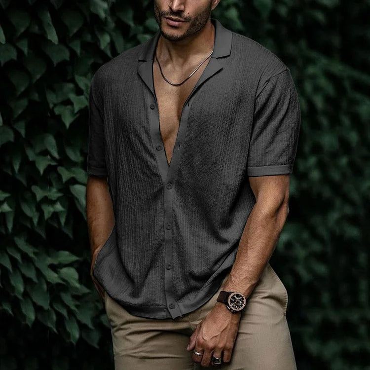 Chemise en Lin Homme d'Été à Boutonnage – Confort Respirant et Élégance, Disponible en Plusieurs Tailles et Couleurs 7