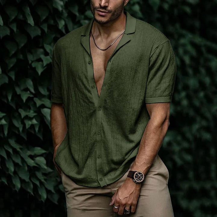 Chemise en Lin Homme d'Été à Boutonnage – Confort Respirant et Élégance, Disponible en Plusieurs Tailles et Couleurs 8