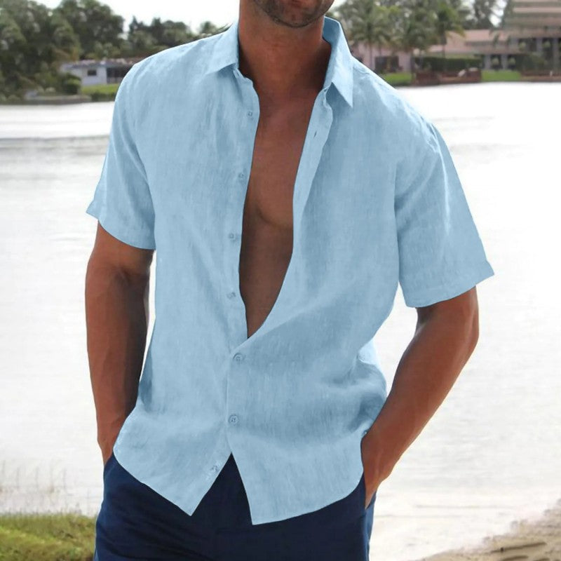 Chemise en Lin pour Homme à Manches Courtes – Confortable et Élégante 2