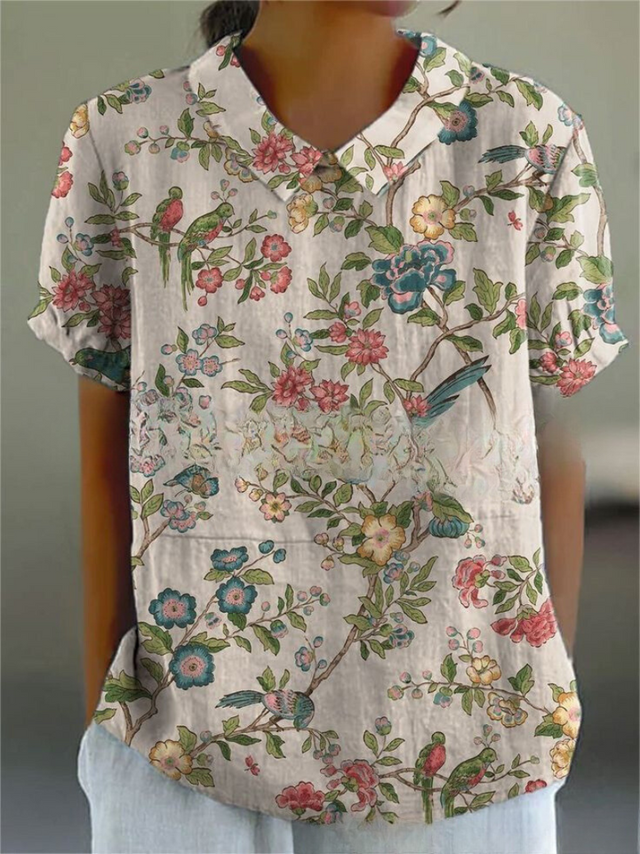 Chemisier Floral Léger et Aéré – Top Décontracté avec Imprimé Fleurs 10