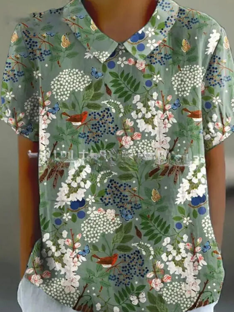 Chemisier Floral Léger et Aéré – Top Décontracté avec Imprimé Fleurs 4