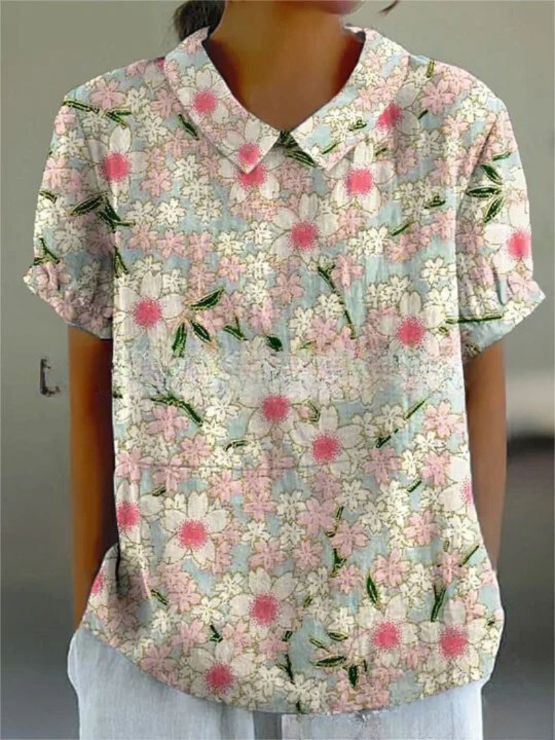 Chemisier Floral Léger et Aéré – Top Décontracté avec Imprimé Fleurs 6