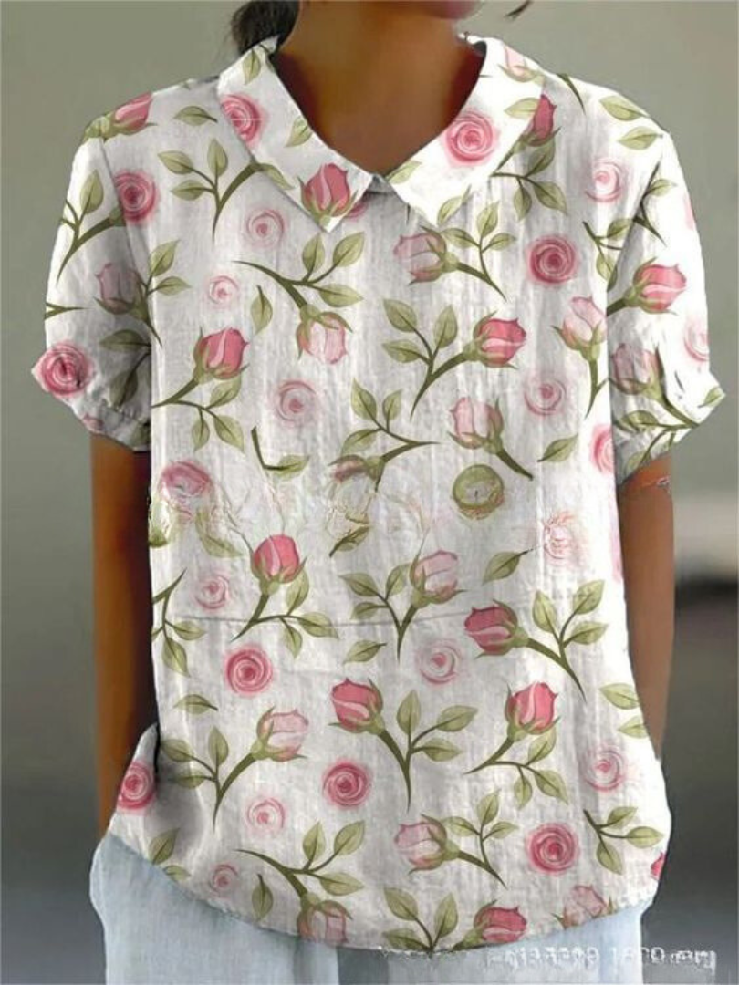 Chemisier Floral Léger et Aéré – Top Décontracté avec Imprimé Fleurs 7