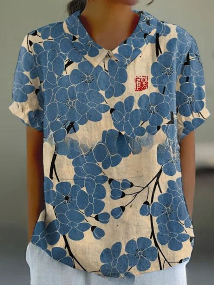 Chemisier Floral Léger et Aéré – Top Décontracté avec Imprimé Fleurs 8