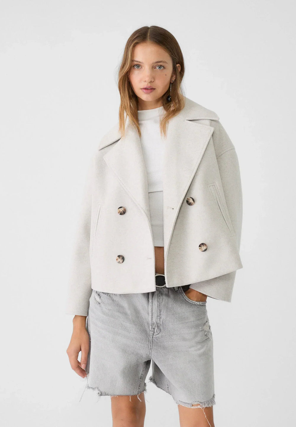 Veste Femme Chic à Double Poitrine Courte – Élégante et Moderne, Idéale pour Occasions Décontractées et Professionnelles-2