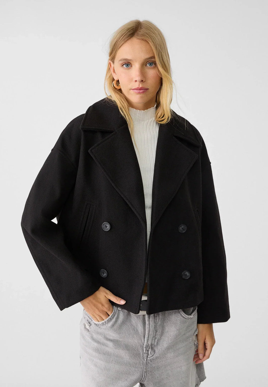 Veste Femme Chic à Double Poitrine Courte – Élégante et Moderne, Idéale pour Occasions Décontractées et Professionnelles-4