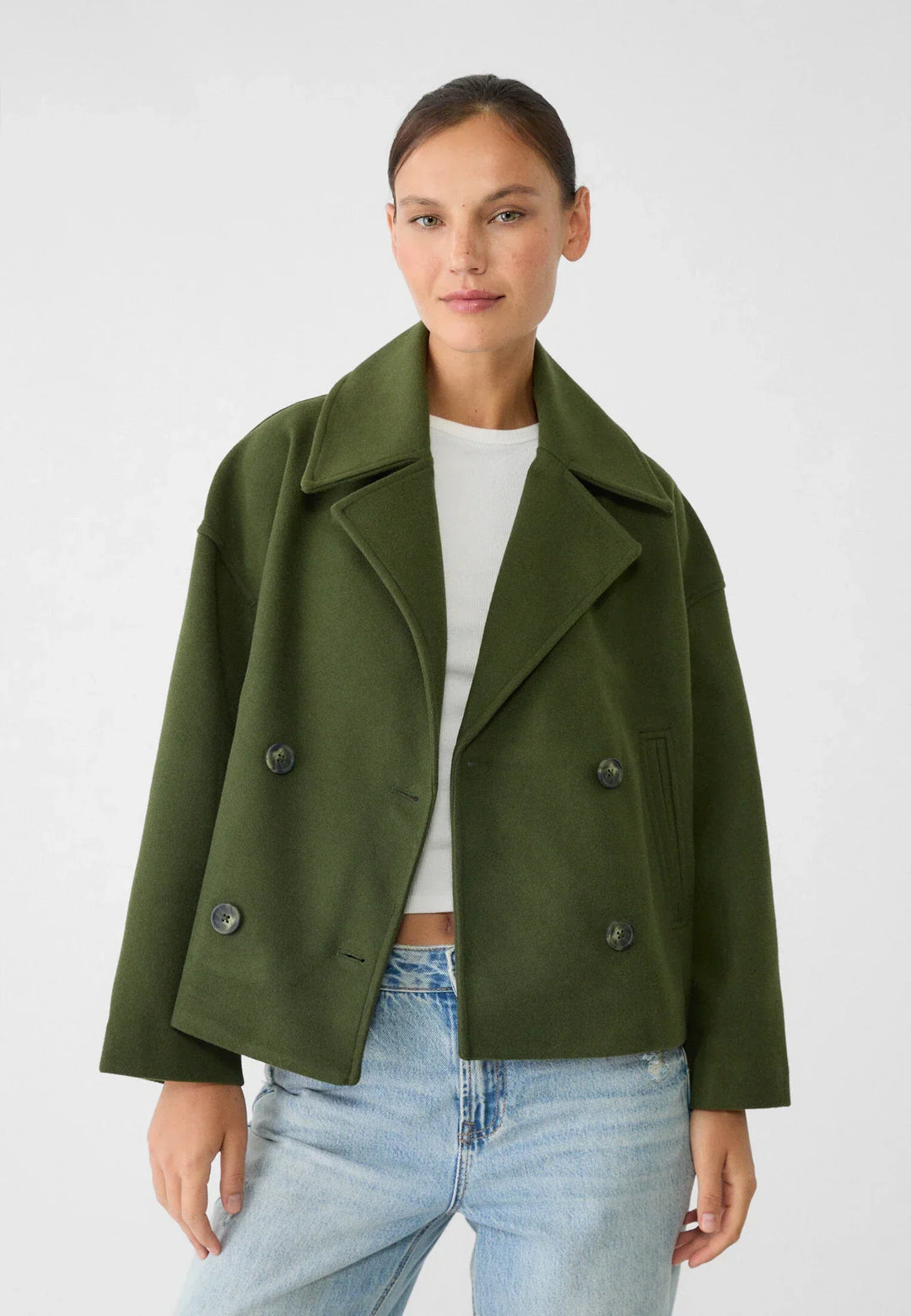 Veste Femme Chic à Double Poitrine Courte – Élégante et Moderne, Idéale pour Occasions Décontractées et Professionnelles-5