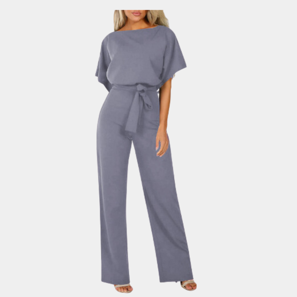 Combinaison Femme Chic Polyvalente en Tissu Léger - Disponible en Noir, Abricot, Vert, Gris, Rose, Violet 1