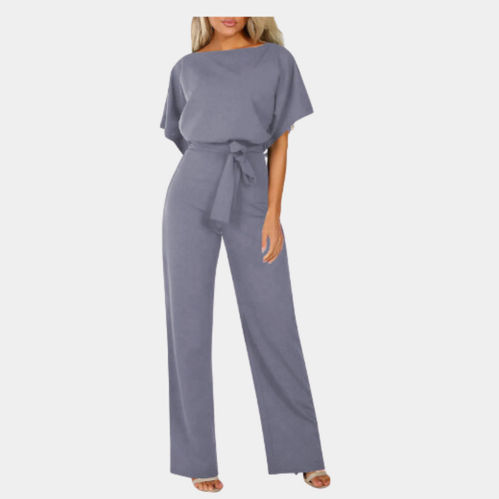 Combinaison Femme Chic Polyvalente en Tissu Léger - Disponible en Noir, Abricot, Vert, Gris, Rose, Violet 1