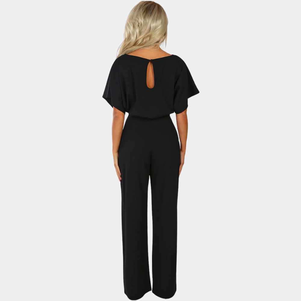 Combinaison Femme Chic Polyvalente en Tissu Léger - Disponible en Noir, Abricot, Vert, Gris, Rose, Violet 2
