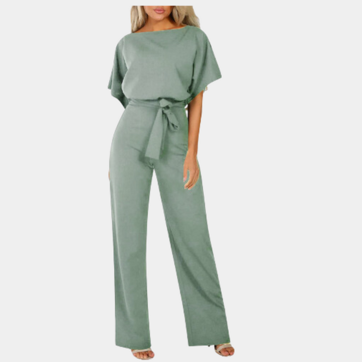 Combinaison Femme Chic Polyvalente en Tissu Léger - Disponible en Noir, Abricot, Vert, Gris, Rose, Violet 4