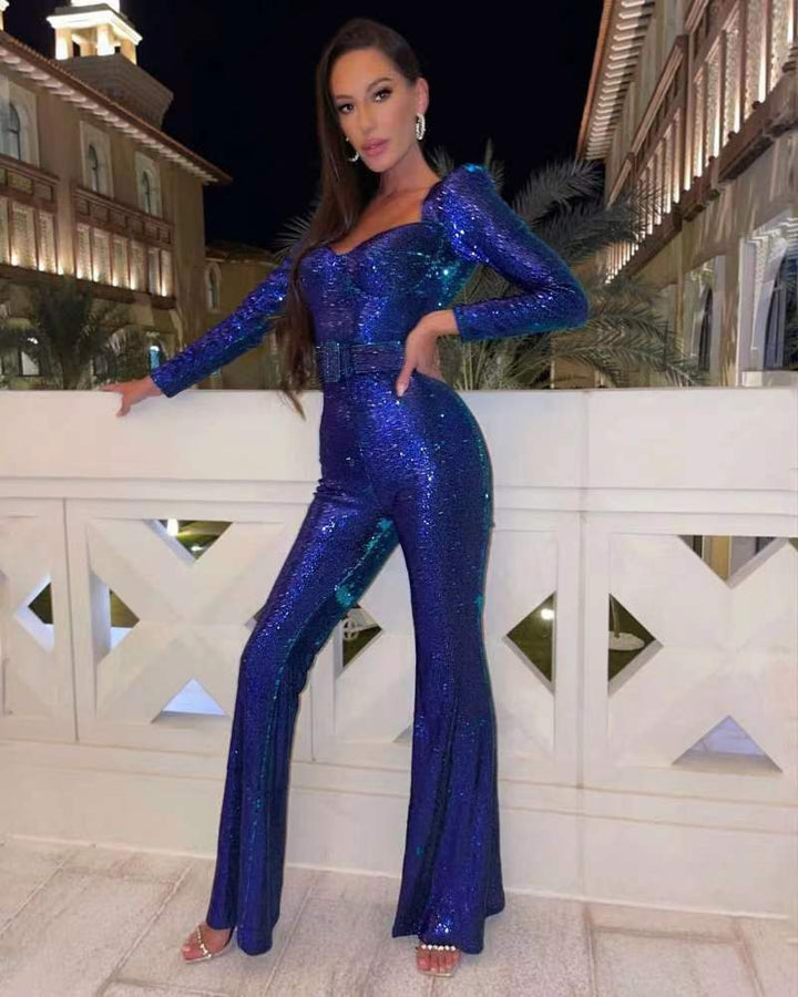 Combinaison Femme Chic Sans Manches avec Ceinture Ajustable – Confort et Style Élégant, Disponible en Noir, Bleu Marine, Vert 0