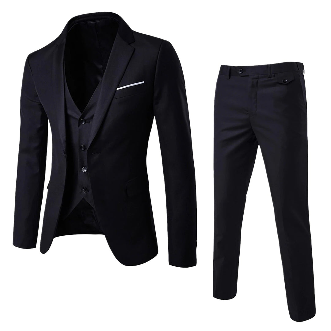 Costume 3 Pièces Homme Élégant pour Mariage et Occasions Formelles – Design Slim-Fit et Confort Optimal 0