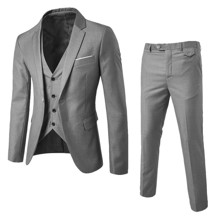 Costume 3 Pièces Homme Élégant pour Mariage et Occasions Formelles – Design Slim-Fit et Confort Optimal 3