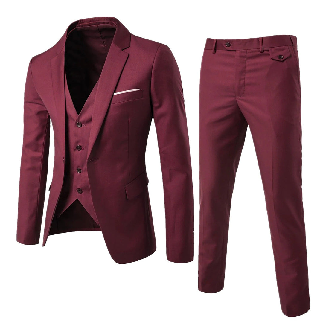 Costume 3 Pièces Homme Élégant pour Mariage et Occasions Formelles – Design Slim-Fit et Confort Optimal 4
