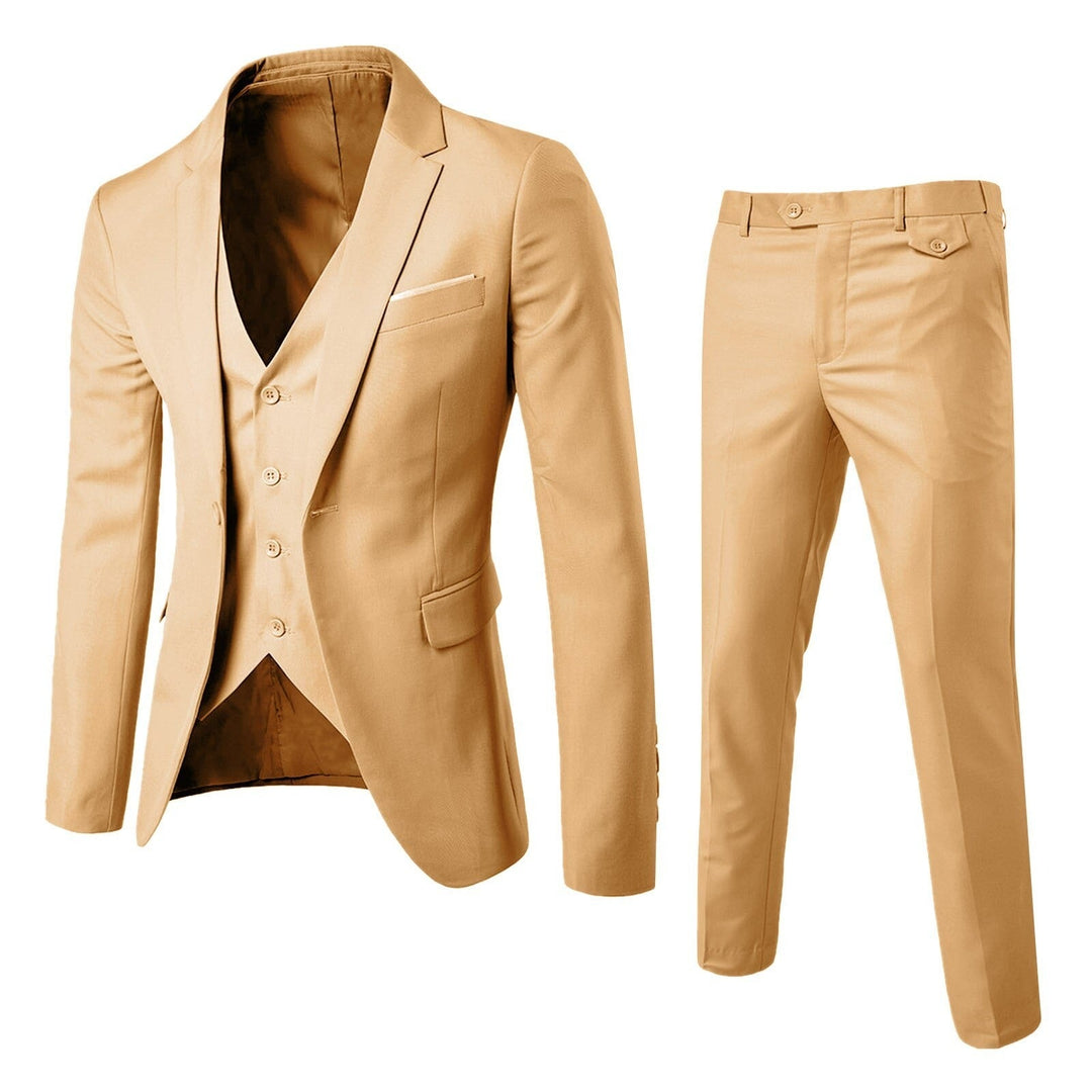 Costume 3 Pièces Homme Élégant pour Mariage et Occasions Formelles – Design Slim-Fit et Confort Optimal 5