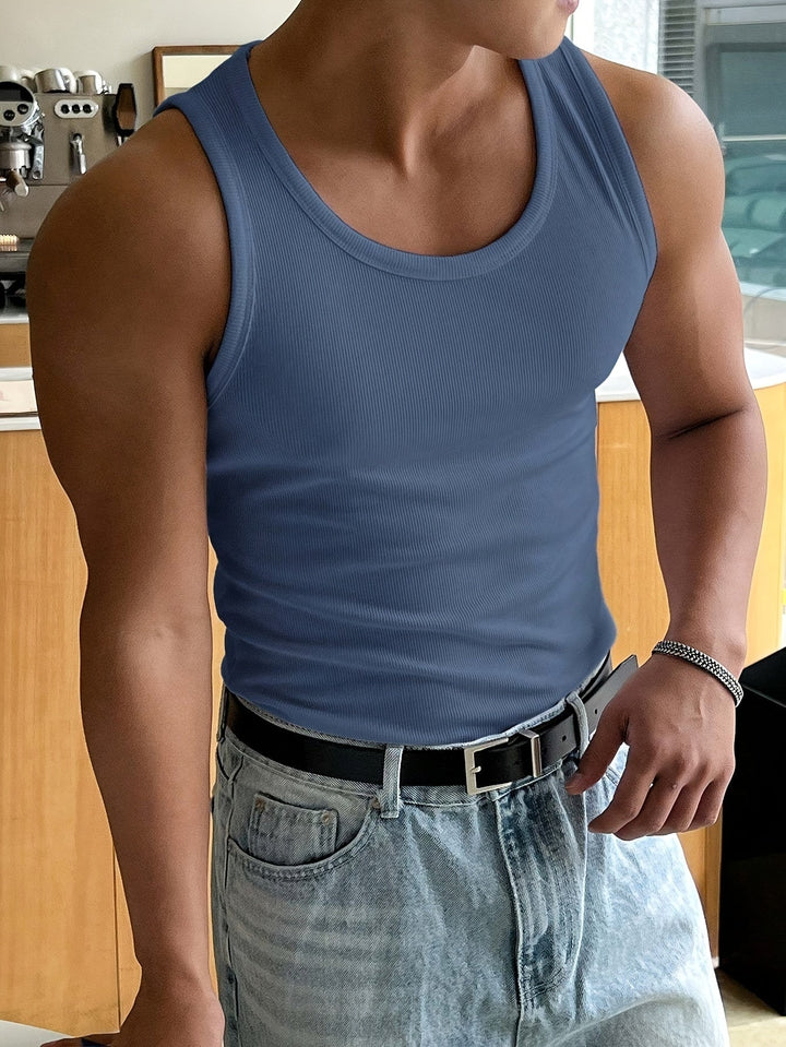 Débardeur d'été pour hommes en polyester respirant – Style décontracté et ajustement slim 2