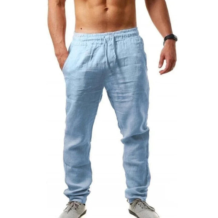 Pantalon en Lin Homme Léger et Élastique – Confortable pour Été, Ajustement Régulier, Idéal pour Occasions Décontractées-6