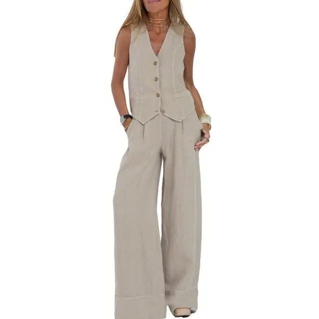 Ensemble Décontracté Élégant (Veste + Pantalon) en Matériaux de Qualité – Disponible en Plusieurs Tailles 0