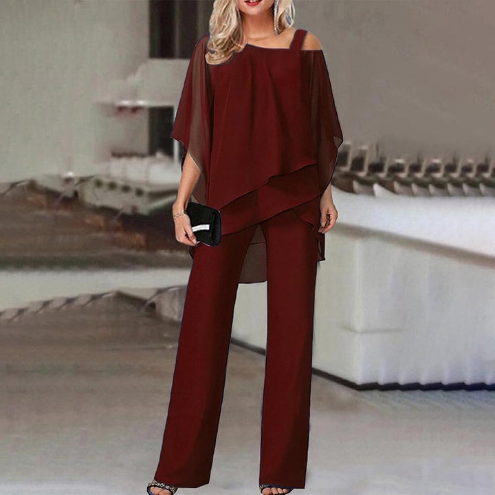 Ensemble Femme à Épaules Dégagées en 2 Pièces – Tissu Léger et Fluide pour un Style Élégant 3