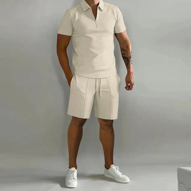Ensemble Polo et Shorts pour Homme en Tissu Respirant – Élégance Estivale Confortable, Tailles S à XL 9
