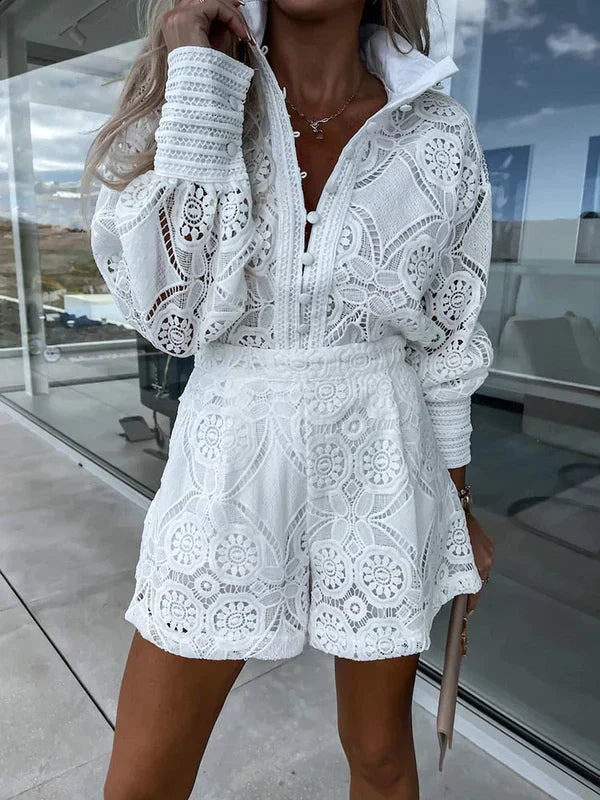 Ensemble d'Été Maélie en Dentelle – Set Deux Pièces Léger et Aéré pour un Look Bohème Élégant 5