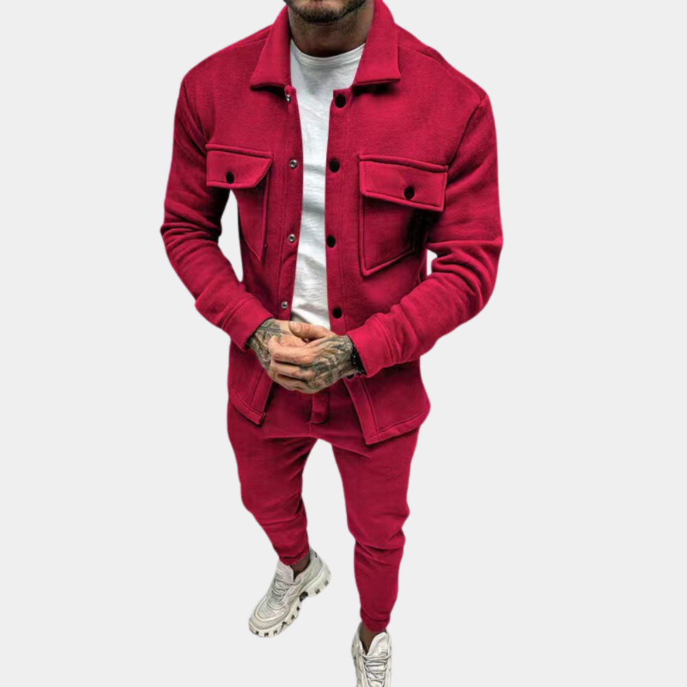 Ensemble d'été pour hommes en deux pièces avec veste et pantalon – Confort et style 4