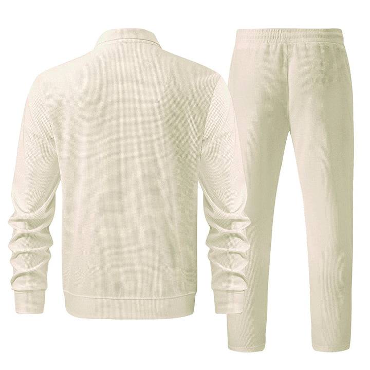 Ensemble de Survêtement Respirant en Poly Mélangé avec Veste à Fermeture Éclair et Pantalon Élastique 4