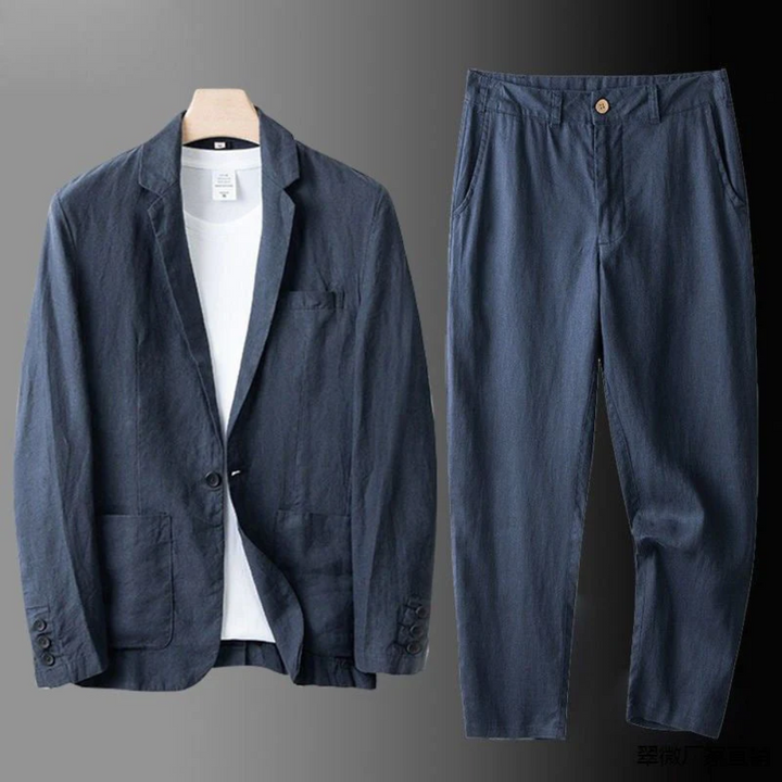 Ensemble en Lin 100% Naturel pour Hommes – Élégance Décontractée et Confort Optimal 7