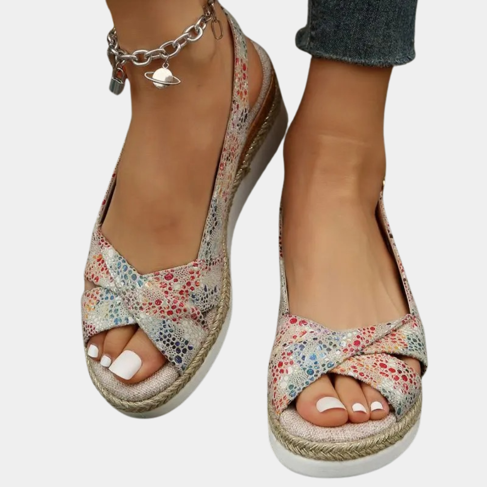 Espadrilles Femmes Chic et Confortables – Chaussures Respirantes Compensées Multicolores pour Tous les Jours 1