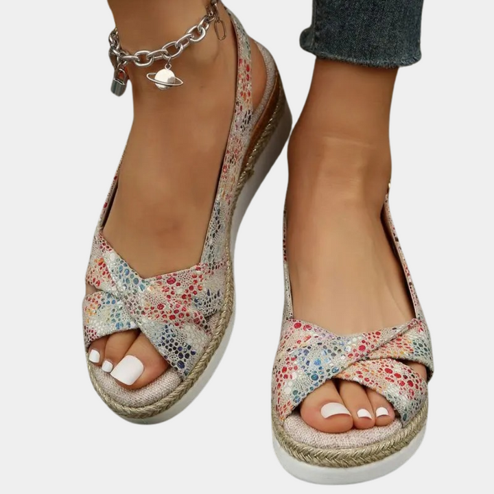 Espadrilles Femmes Chic et Confortables – Chaussures Respirantes Compensées Multicolores pour Tous les Jours 1